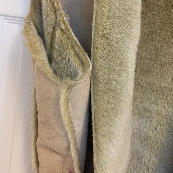 Barrage Authentic Faux Fur Shearling Vest Tan Beige Size Large - Picture 6 of 15